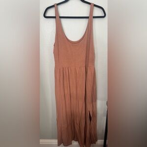 A New Day Sleeveless Tan Knit Dress Sz XL